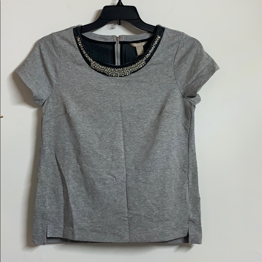 Banana Republic jeweled collar top size medium
